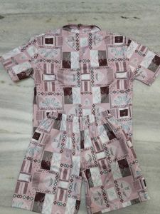 Retro Print Pajama Set