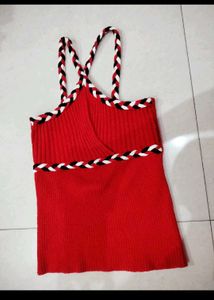 Red Knit Tank Top