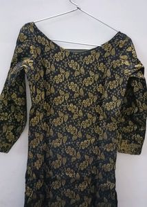 Black Banarsi Kurta
