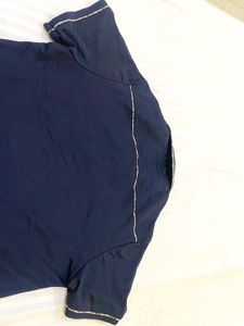 Collar Navy Blue Shirt