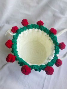 Crochet Drawstring sling bag