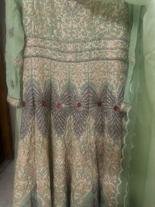 Elegant Mint &amp; Gold Pakistani/Indian Outfit