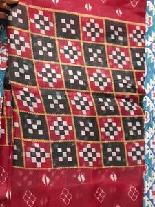 Red Patterned sambalpuri Saree