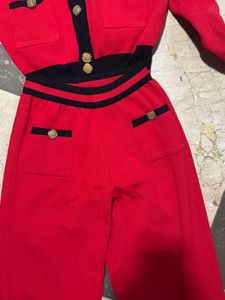 Red Knit Co-ord Set