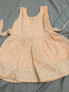 Cute Peach Baby Dress