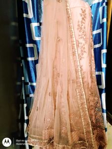 Elegant Peach Bridal Lehenga Choli shal &amp; duppata