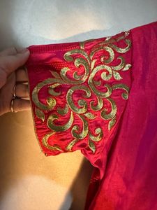 Pink Embroidered Indian Dress two tone