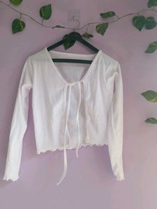 White Long Sleeve Shrug