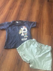 Zara tshirt 2-3 yrs and h&m shorts 18-24months