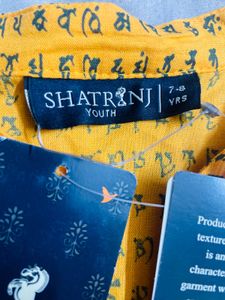 Boys puja short kurta with mantra typography