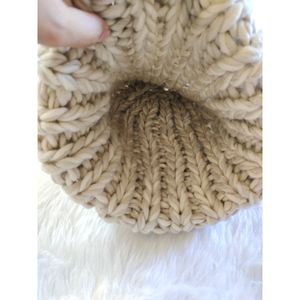 Netural Tones Knitted look crochet 🧶 Beanie