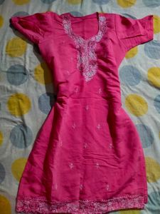 Y2K Beaded Kurta Set With Dupatta