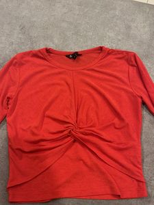 Front Knotted Fitted Top