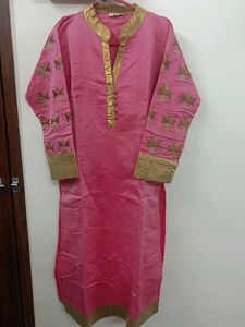 Pinkish Red Colour Kurta