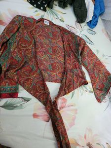 Bohemian Style Wrap Top With Plazzo Set