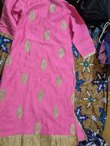 Pink Embroidered Kurta