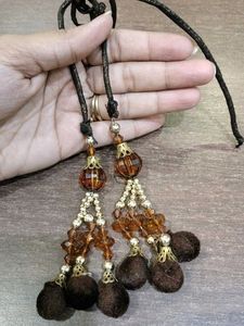 Copper Blouse Dangler With Same Color Strings