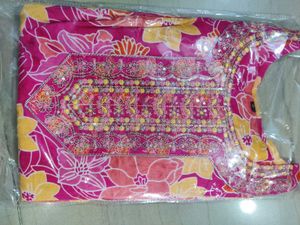 Pink Floral Salwar Kameez Suit