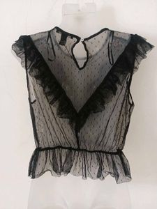Elegant Black Lace Top