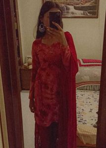 Red Kurta Set