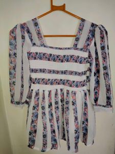 Floral Striped Top