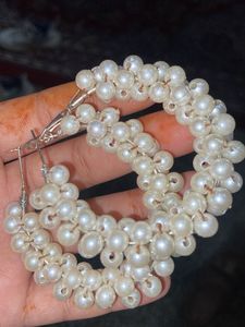 Pearl Hoop Earrings