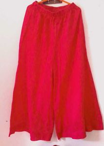 Dark Rose Kurti Set With Plazo Bilkul New