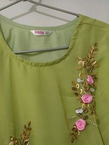 kurti like parrot green or florosent  colo