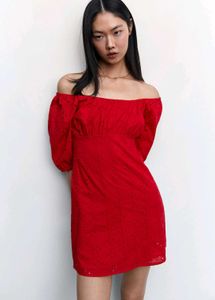 Mango Broderie Anglaise Dress