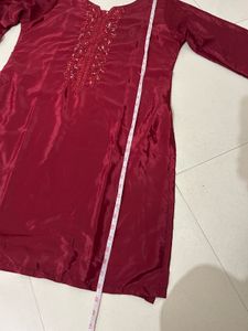 Elegant Maroon  Farshi Salwar Kameez Suit