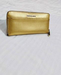 Michael Kors Pale Gold Continental Leather Wallet
