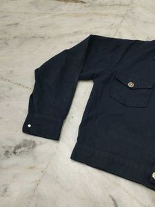 Cute Navy Cropped Jacket