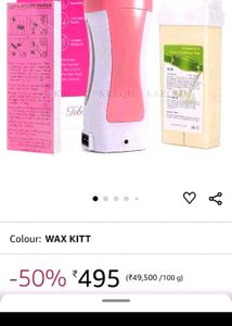 Waxing Kit With Heater And Wax Strip