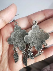 Oxidized Silver Dangle &amp; Drop Earrings