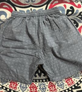 Grey Patterned Shorts
