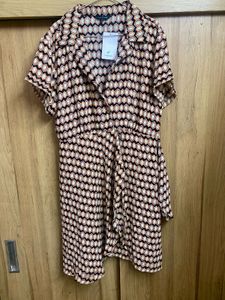 Patterned Shirt Dress