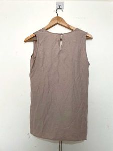 Sleeveless Tie Front Blouse A