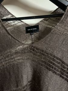 Kim &amp; Kotto Brown Tunic Top