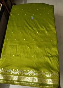Beautiful Silk Saree With Embroidery Design
