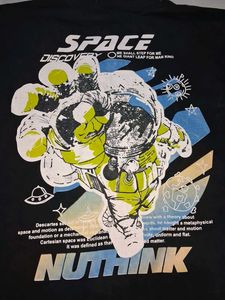 Cool Graphic Print Black T-Shirt