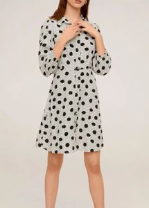 Mango Polka Dot Shirt Dress