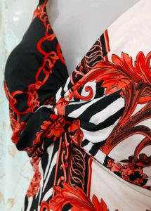 Patterned Midi Dress