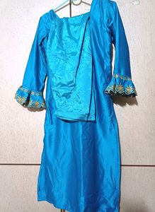 Blue Kurti-Salwar Set