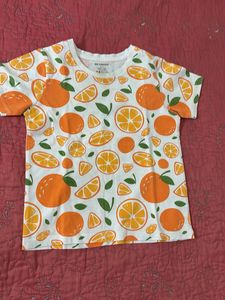 Cute Orange Print Kids Set