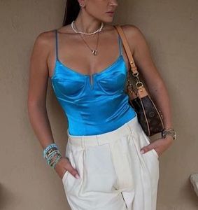 Zara Metallic Corset Cup Bodysuit