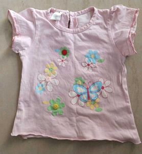Skirt Attached Lower With T Shirt For Baby Girl