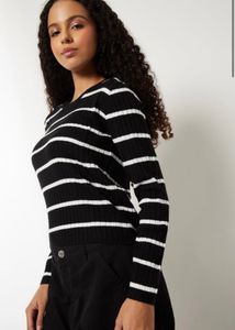 Striped Sweater (Black And White)