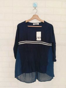 Navy Striped Top