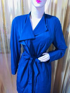 Elegant Blue Trench Coat