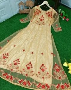 Semi Sticehed Party Were Gown